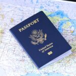 Passport schengan agreement on map of the USA